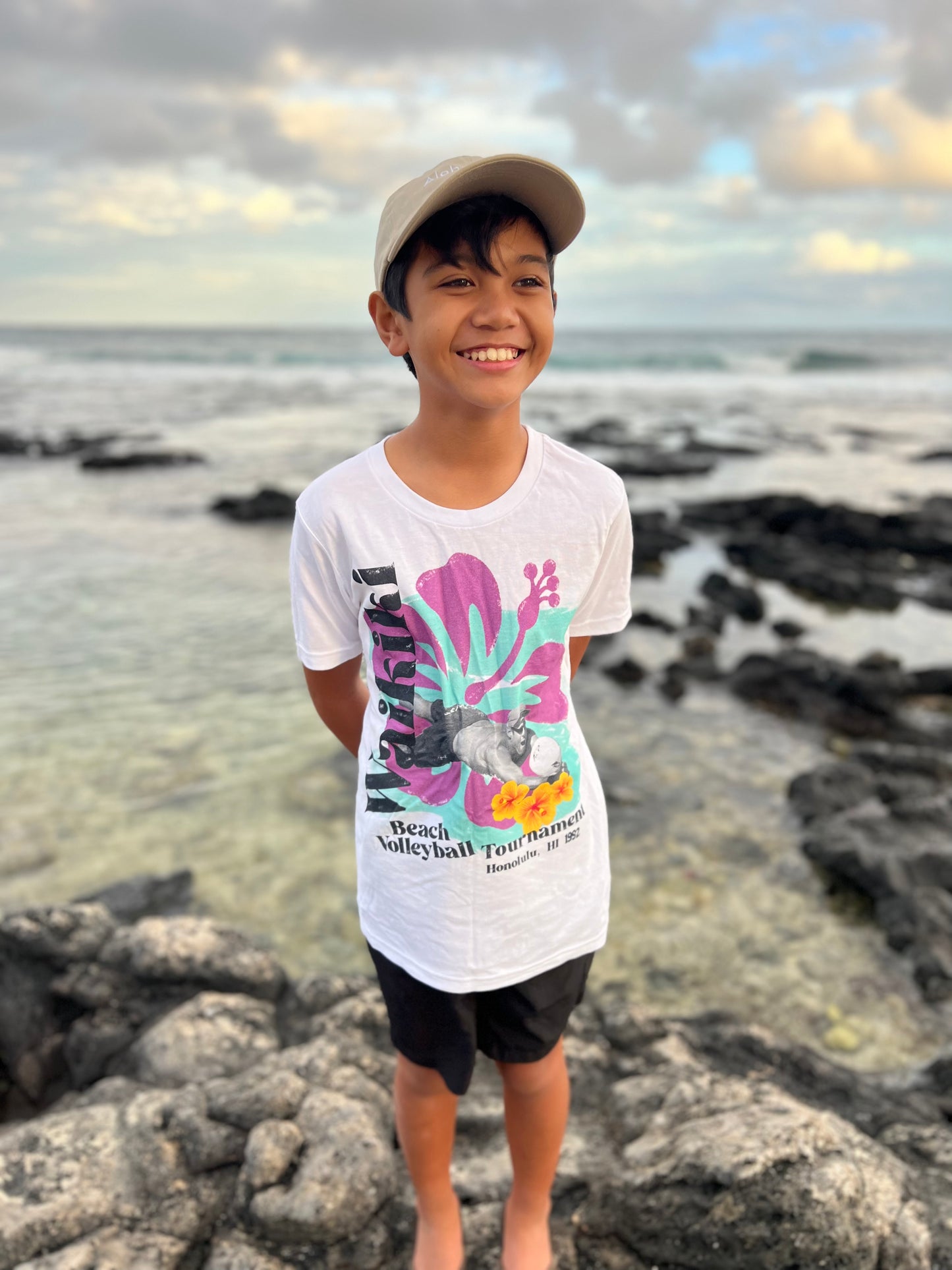 Waikiki Beach Volleyball Youth T-Shirt