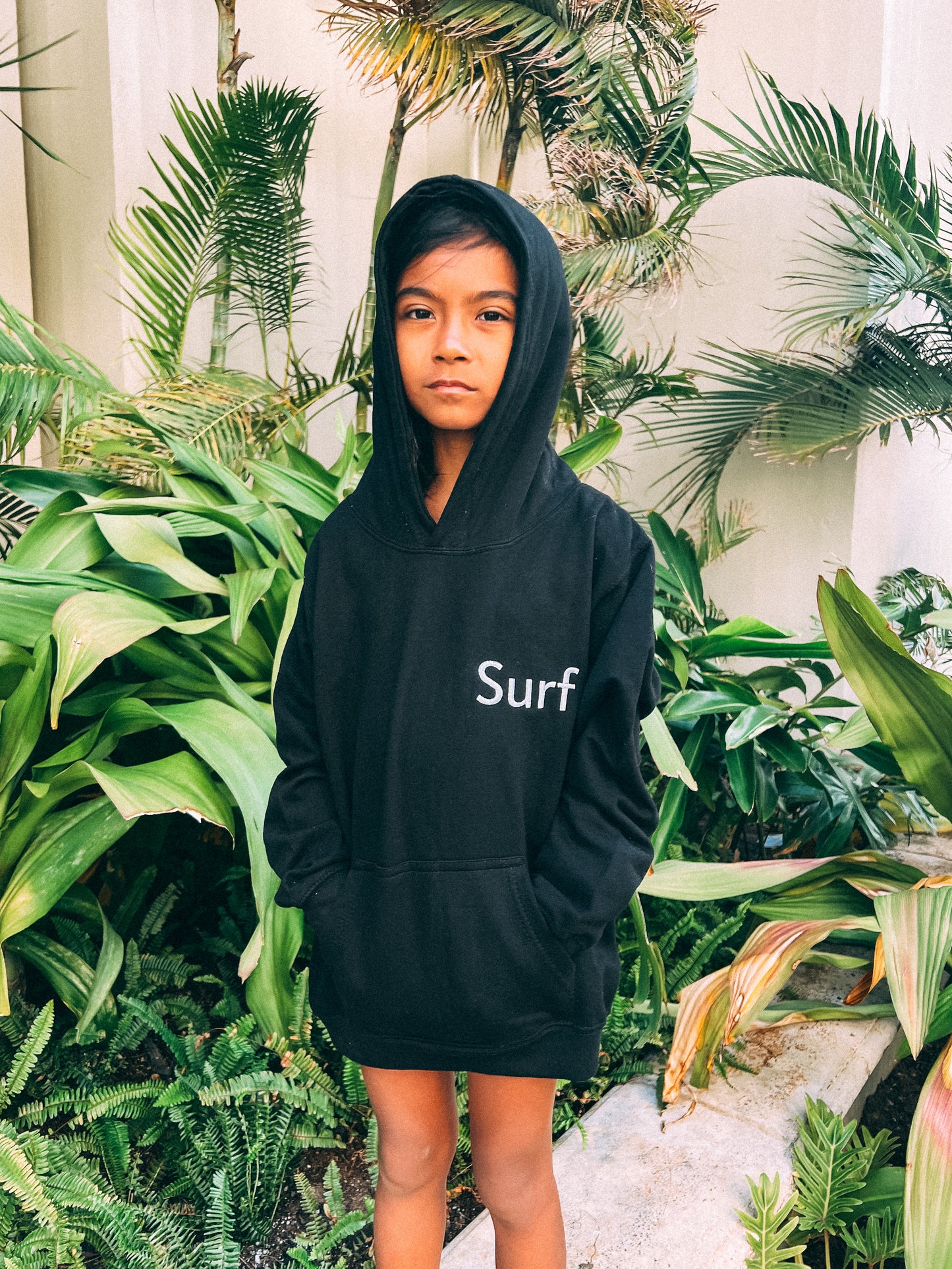 Surf embroidered hoodie