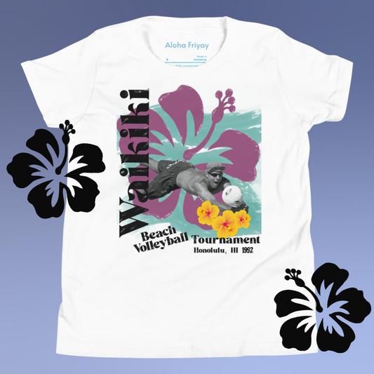 Waikiki Beach Volleyball Youth T-Shirt